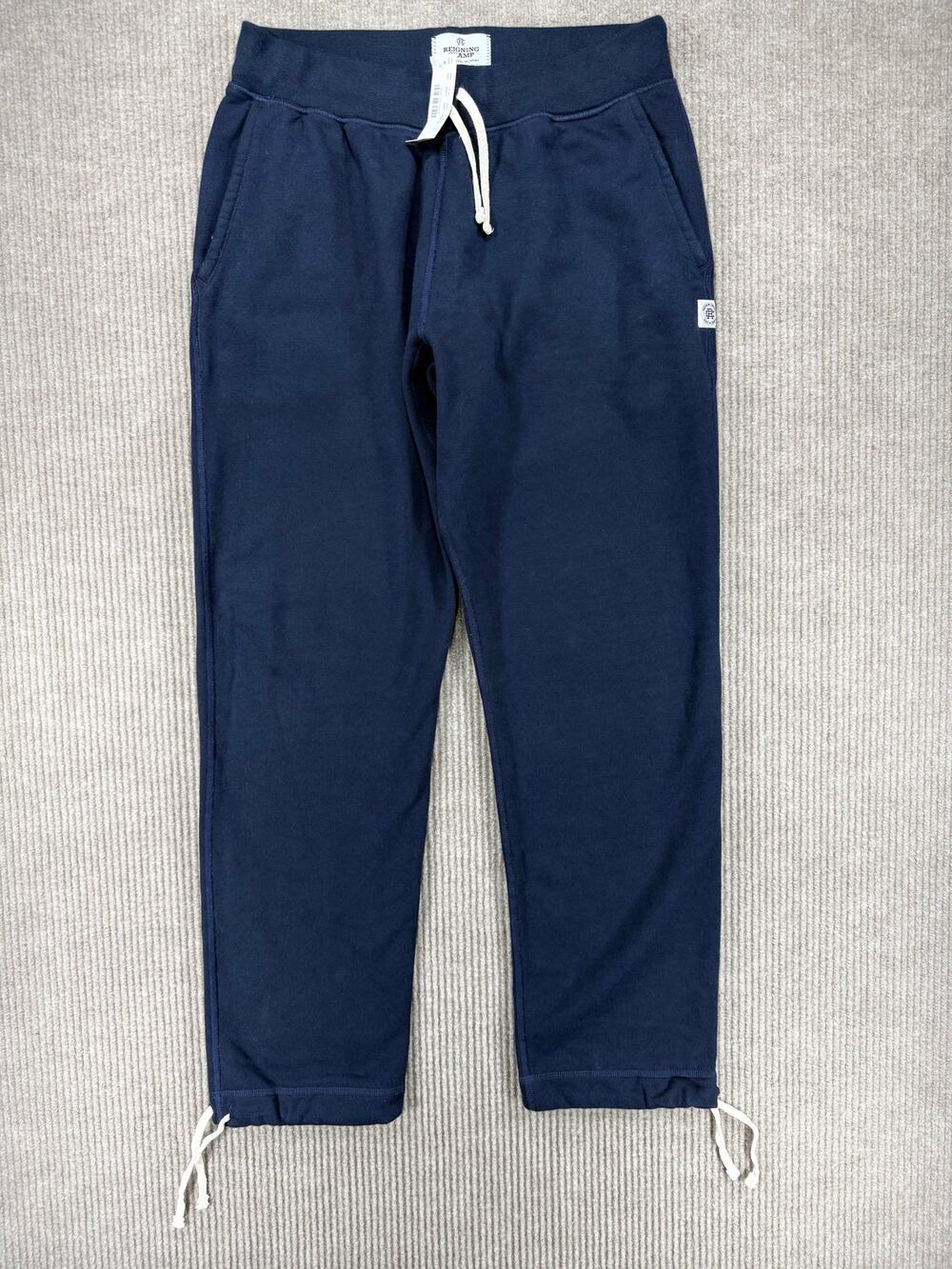 Reigning Champ Navy Midweight Terry Slim Sweatpants L NWT
